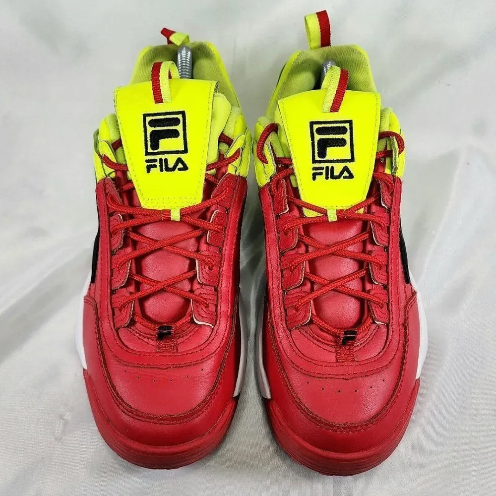 FILA Disruptor II Split Strawberry Cough Shoes Red Green 1FM00706-704 Men Size 9